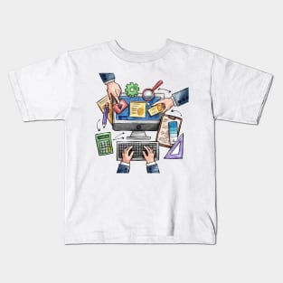 Web Design hand drawn Kids T-Shirt